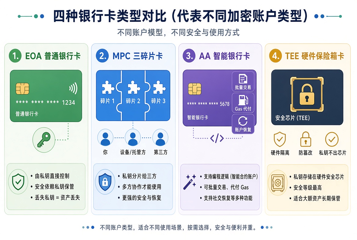 账户类型对比：从普通银行卡到智能卡